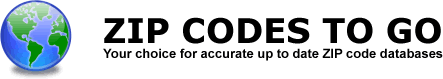 zip code database software list usa